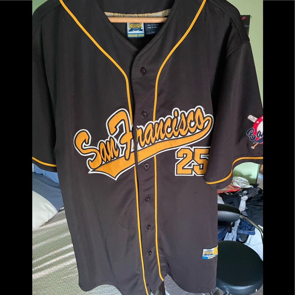 United Pacific San Francisco Giants Baseball Barry Bonds Jersey Shirt.
